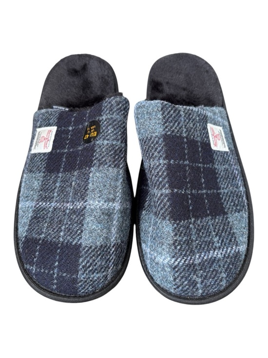 NWT Harris Tweed Men’s Tartan Wool Slip-On House Slippers Size 13 main image 4